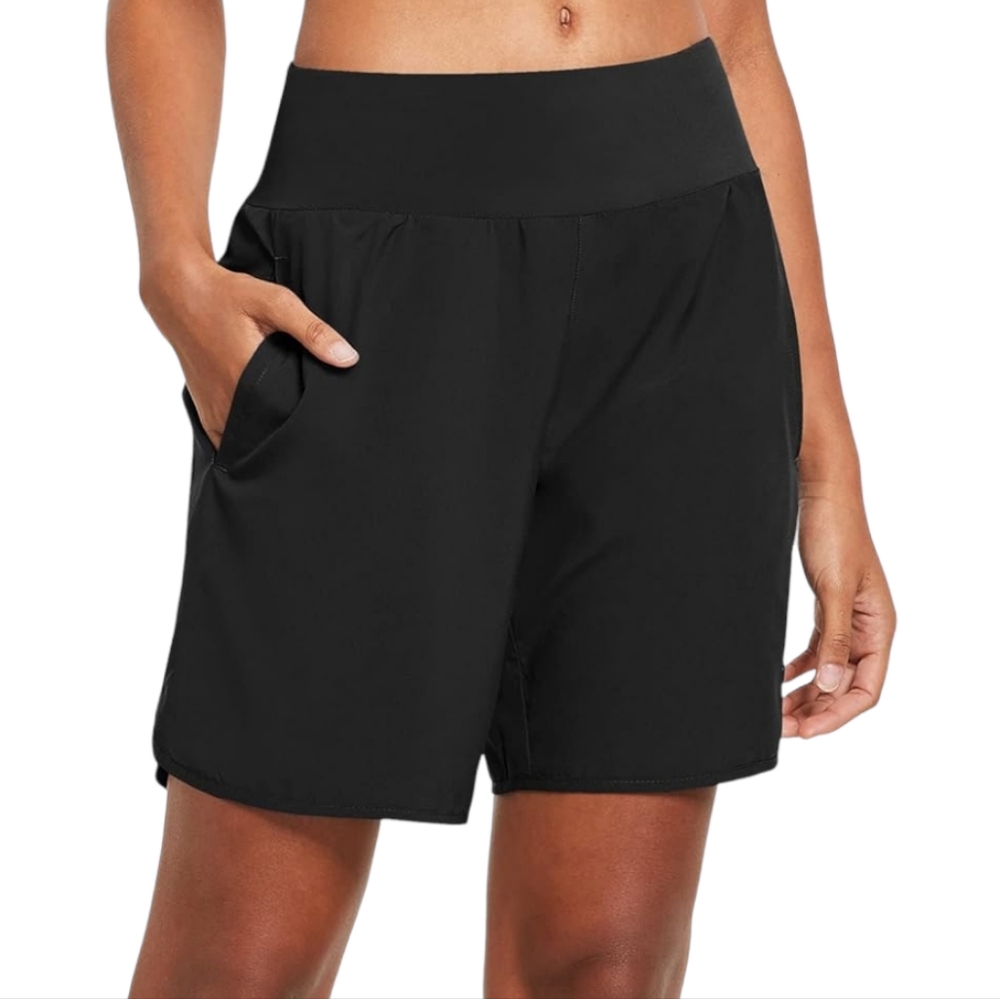 Baleaf Athletic Shorts with Liner Workout Gym Quick Dry Soft Women M Black